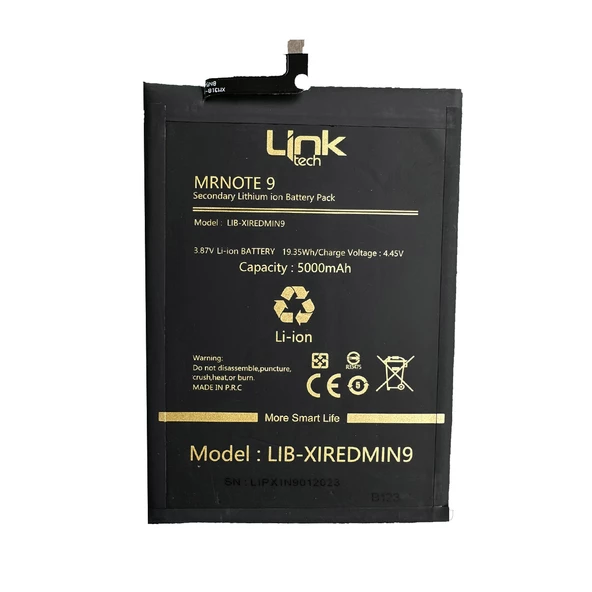 LinkTech Xiaomi Redmi Note 9 Premium Batarya BN54 5000 mAh