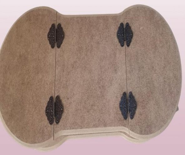 Hobi Adn 90239 Dekoratif Kapaklı Kutu Tek Çekmece Ahşap MDF HAM MODEL El Yapım - 4