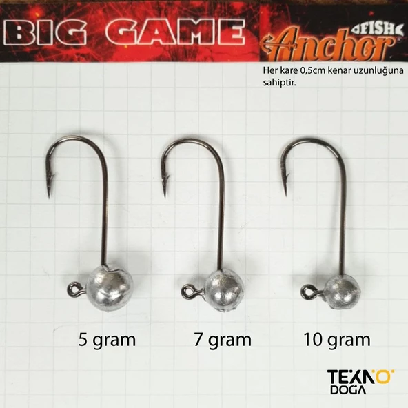 TAMSET Anchor Big Game LRF Jig Head Silikon Yem Zokası 3ad 3/0 - 2