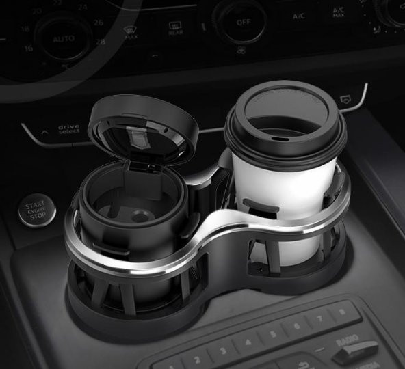 Coofbe Yeni Nesil Araç Bardak Tutucu Bardak Çoğaltıcı Araç İçin Çift Bardak İçecek Tutucu Bardaklık - 3