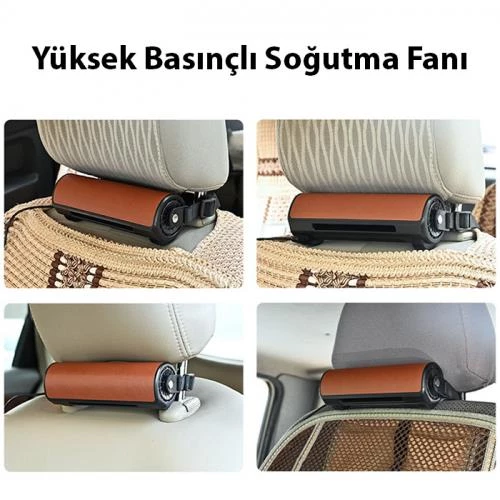 Coofbe 3 Modlu Ayarlanabilir Araç Koltuk Soğutması Araç Kliması Yüksek Basınçlı Araç Soğutma Fanı - 7