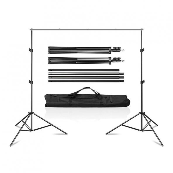 Cazipshop 2x3m Fon Standı Background Fon Perde Için Stand 2x3m fon standı
