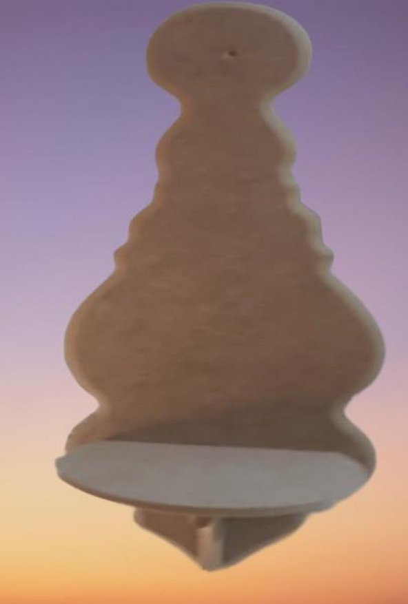 Hobi Adn 90240 Dekoratif Lamba Ve Kupa Raf CNC Kesim Ahşap MDF HAM El Yapım - 5