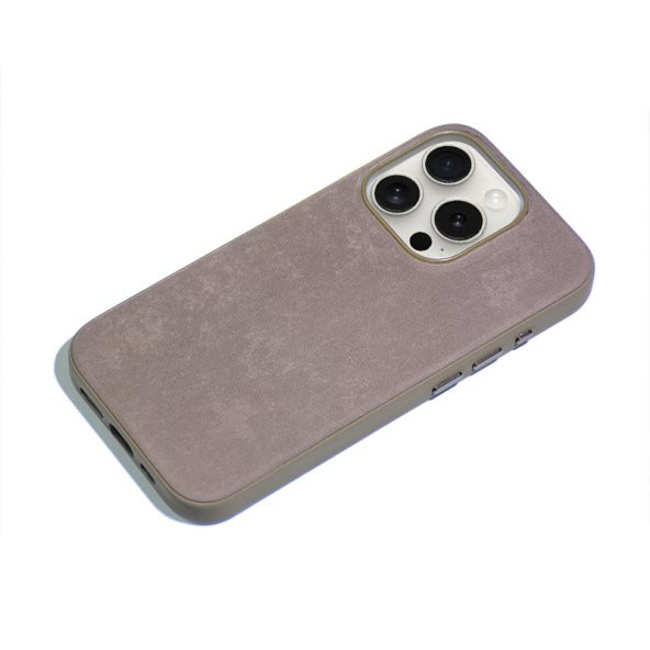 Apple iPhone 15 Pro Max Kılıf Mikro Fiber Mimoza Kapak - 5