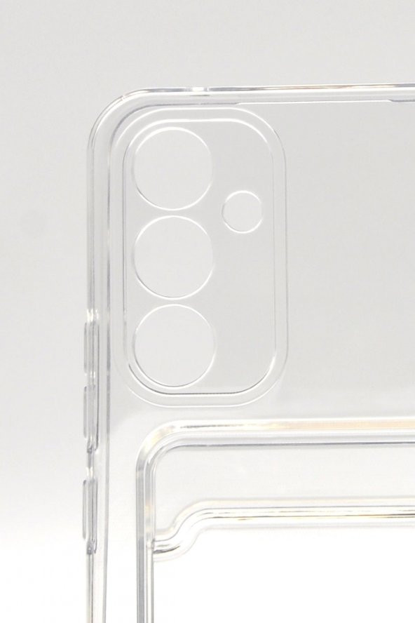 Samsung A54 Uyumlu Kredi Kartlıklı Şeffaf Kılıf Kamera Korumalı - Resim 5