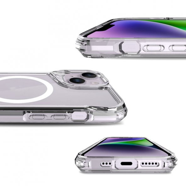 Apple iPhone 13 Kılıf Magsafe Şarj Özellikli T-Max Magsafe Kapak - 4