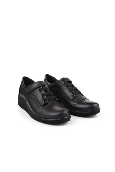 Castle Black 25827 Deri 3,5 Cm Dolgu Topuk Günlük Kadın Ayakkabı ürün görseli 1