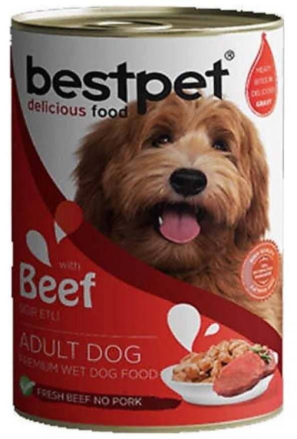 Bestpet Biftekli Yetişkin Köpek Konserve Maması 400 Gr
