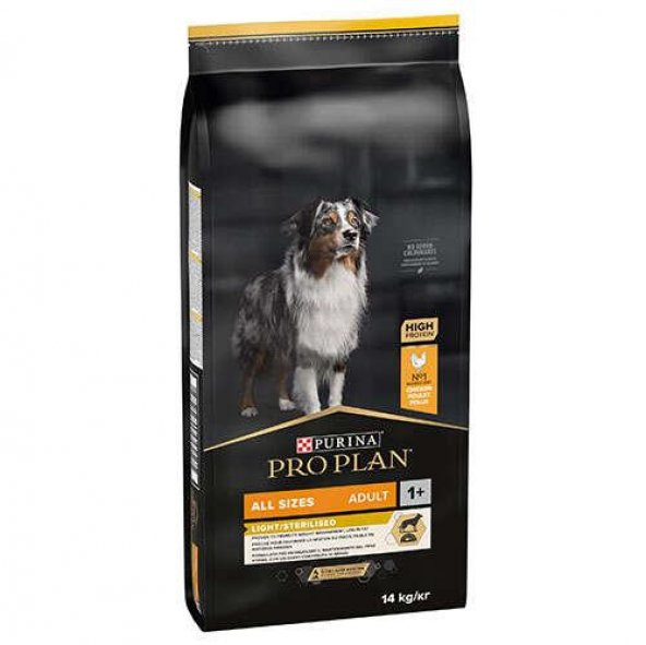 Pro Plan Tavuklu Light Kısırlaştırılmış Yetişkin Köpek Maması 14 Kg