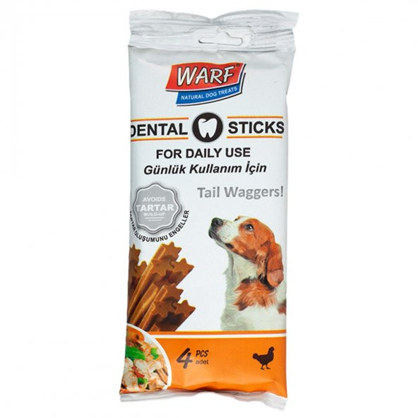 Warf Tavuk Etli Dental Sticks Köpek Ödül Çubuğu 4 lü