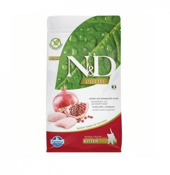 N&D Tahılsız Tavuklu ve Narlı Yavru Kedi Maması 300 Gr