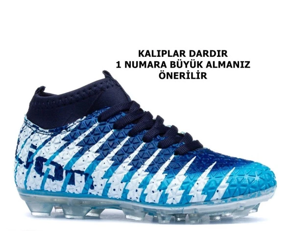 Lion 1453 Yeni Sezon Turkuaz Renk Çoraplı Erkek Çocuk Krampon