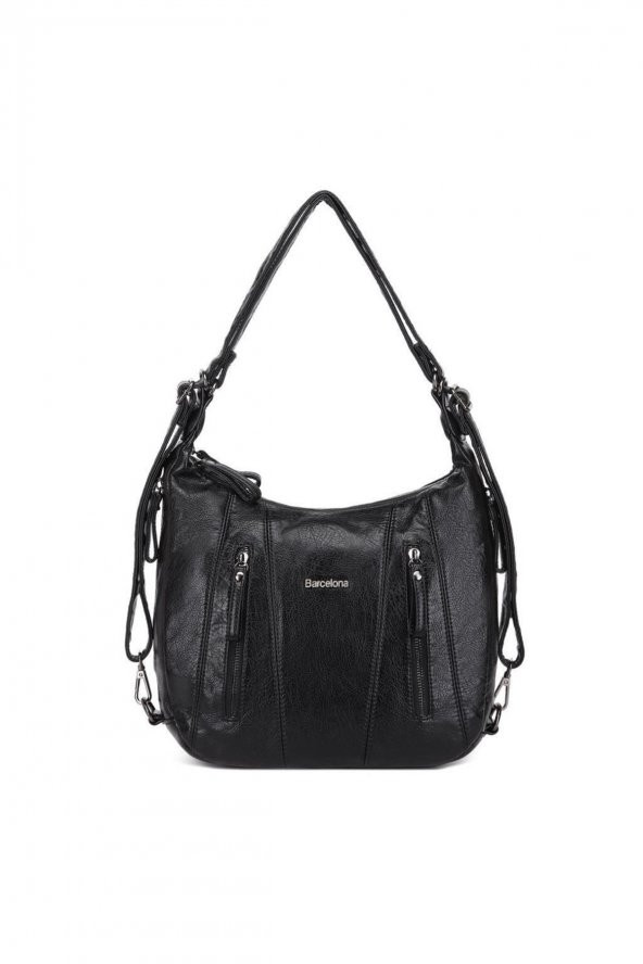 Yıkama Deri Omuz Askılı Kadın Çantası 21-k Barcelona 1838