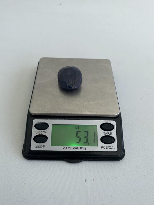 Kabaşon Kesim Doğal Mavi Safir Taşı 52 Karat - 5