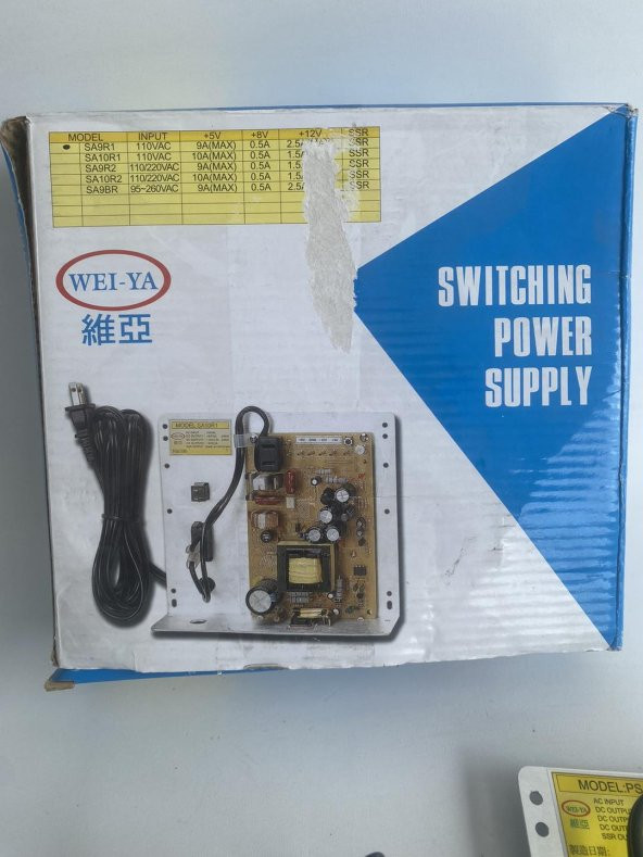 Wei-Ya PSA9R1 Oyun Makinesi Güç Kaynağı 110V - 5/8/12V - 3