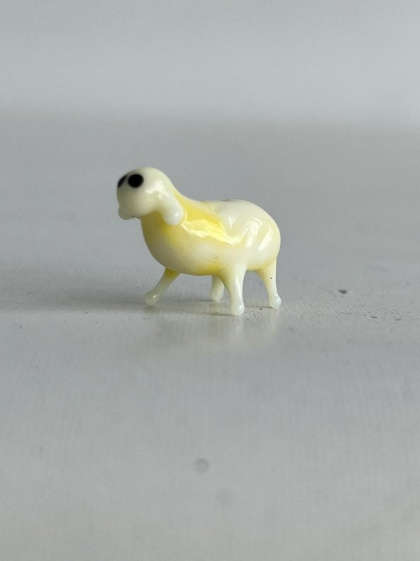 El Yapımı Mini Murano Cam Koyun Biblo A91-01 - Resim 3