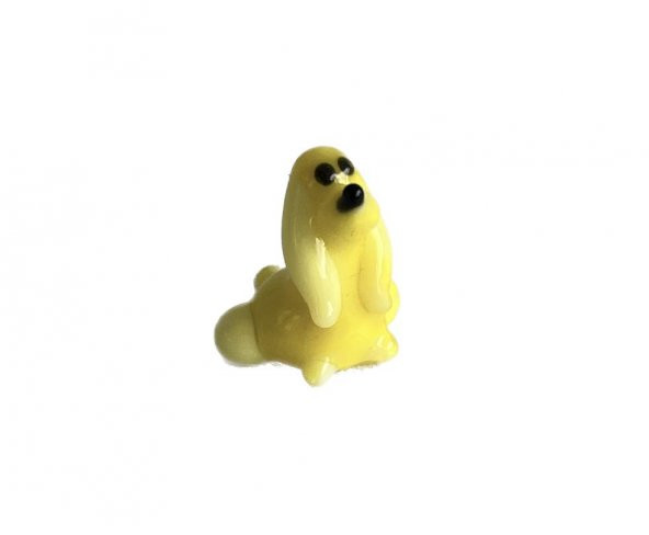 El Yapımı Mini Murano Cam Köpek Biblo A92-02