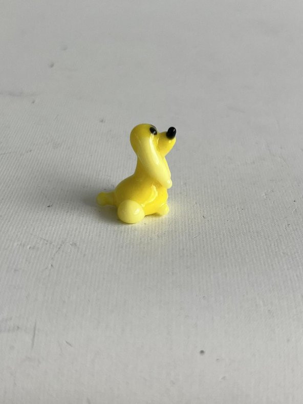 El Yapımı Mini Murano Cam Köpek Biblo A92-02 - 3