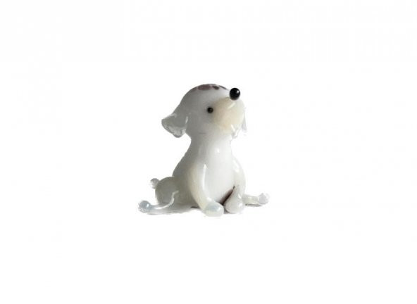 El Yapımı Mini Murano Cam Köpek Biblo A93-02