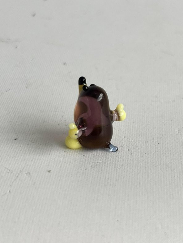 El Yapımı Mini Murano Cam Köstebek Biblo A93-01 - Resim 5