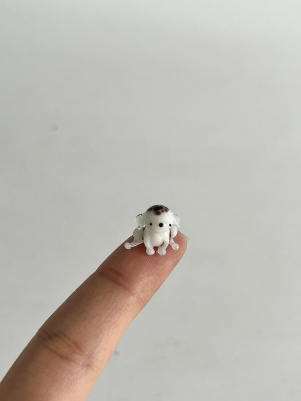 El Yapımı Mini Murano Cam Köpek Biblo A93-02 - 2