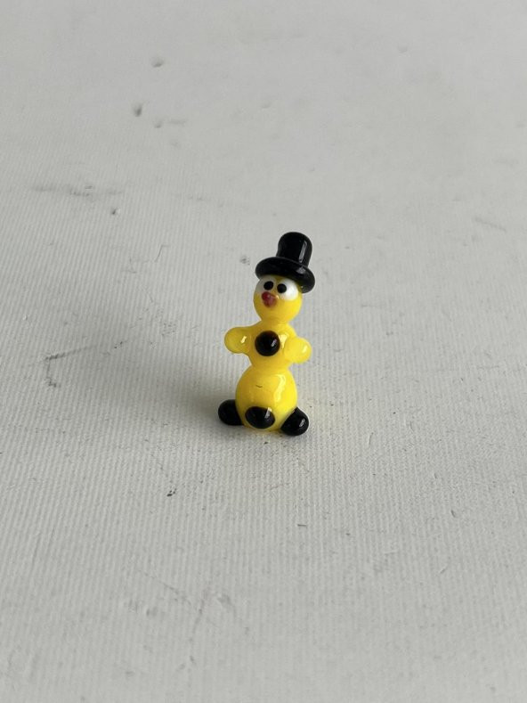 El Yapımı Mini Murano Cam Kardan Adam Biblo A94-01 - Resim 3