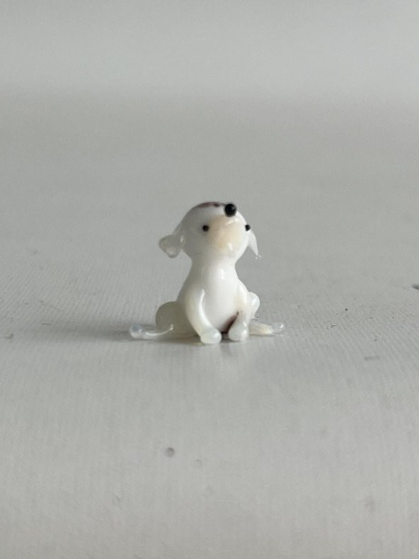El Yapımı Mini Murano Cam Köpek Biblo A93-02 - 4