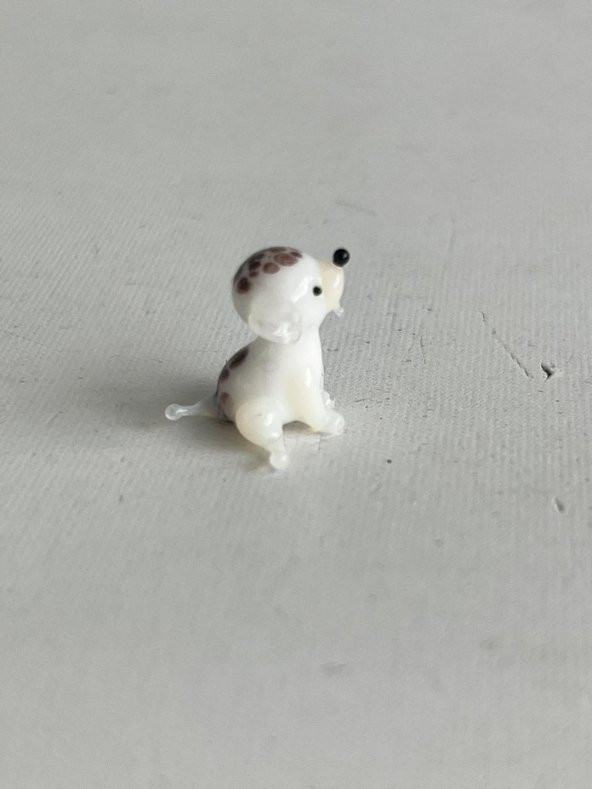 El Yapımı Mini Murano Cam Köpek Biblo A93-02 - 6