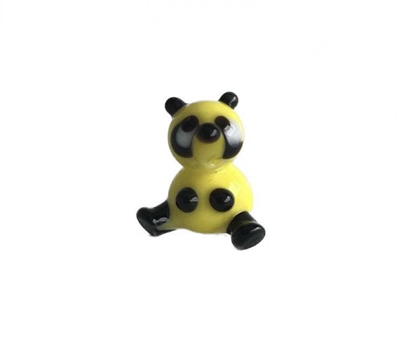 El Yapımı Mini Murano Cam Panda Biblo A98-01