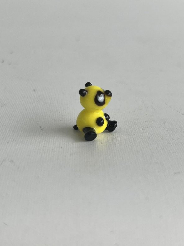 El Yapımı Mini Murano Cam Panda Biblo A98-01 - Resim 3