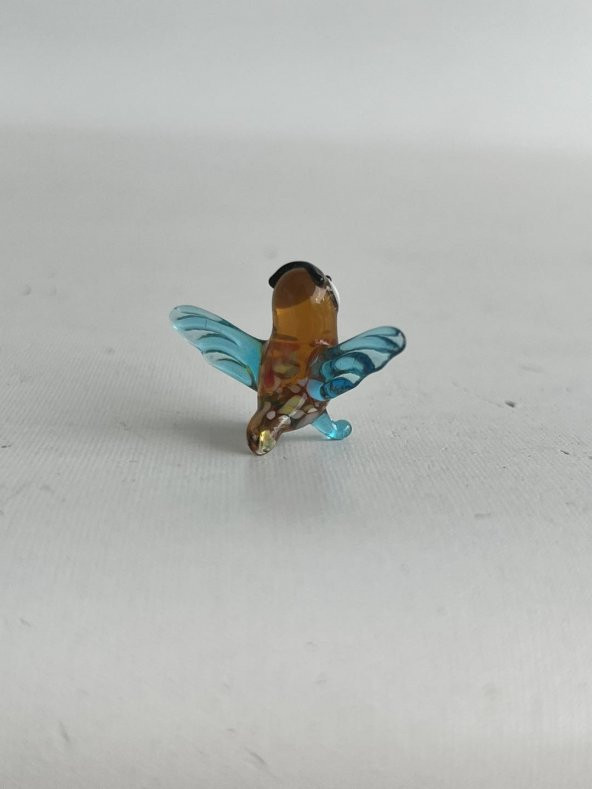 El Yapımı Mini Murano Cam Baykuş Biblo A100-01 - Resim 5