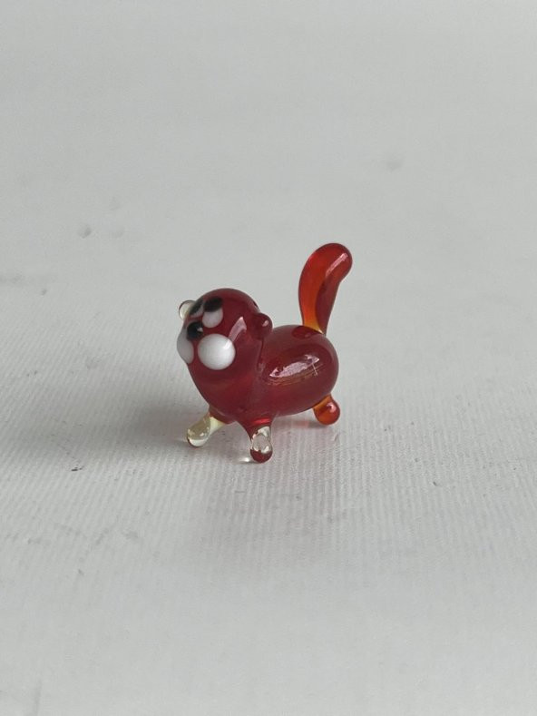 El Yapımı Mini Murano Cam Kedi Biblo A99-02 - Resim 3