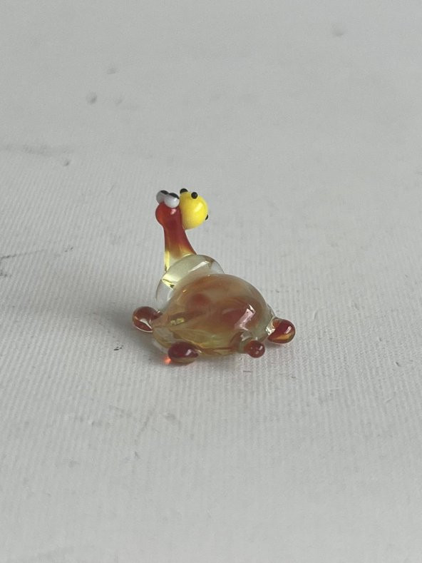 El Yapımı Mini Murano Cam Kaplumbağa Biblo A103-01 - Resim 4