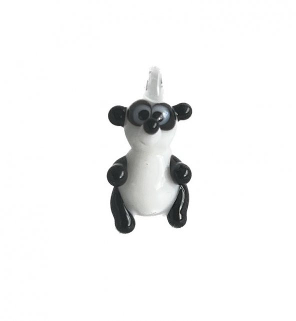 El Yapımı Mini Murano Cam Panda Biblo A104-02