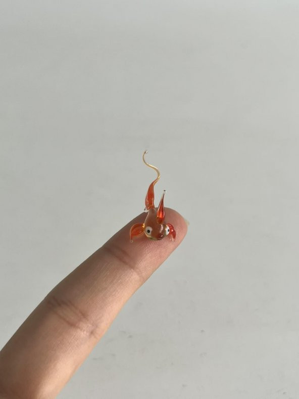 El Yapımı Mini Murano Cam Balık Biblo A106-02 - Resim 2