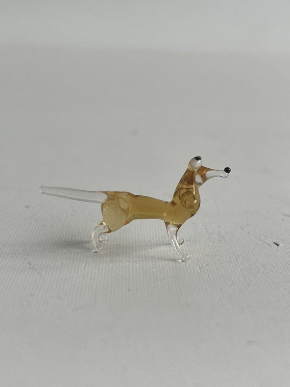 El Yapımı Mini Murano Cam Köpek Biblo A107-03 - 4