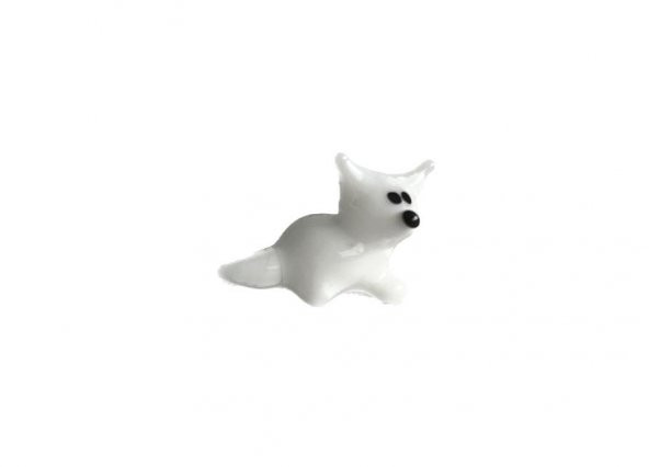 El Yapımı Mini Murano Cam Köpek Biblo A108-02