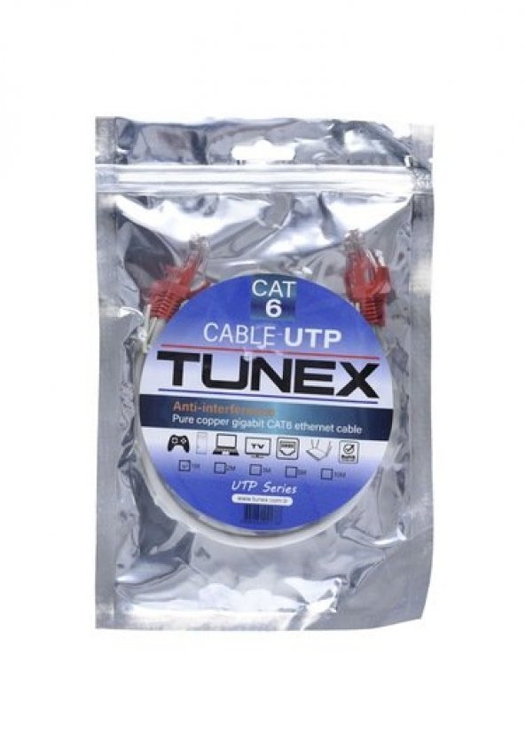 TUNEX 1 Mt Jaklı Cat6 Ethernet Kablosu TNX-C-1