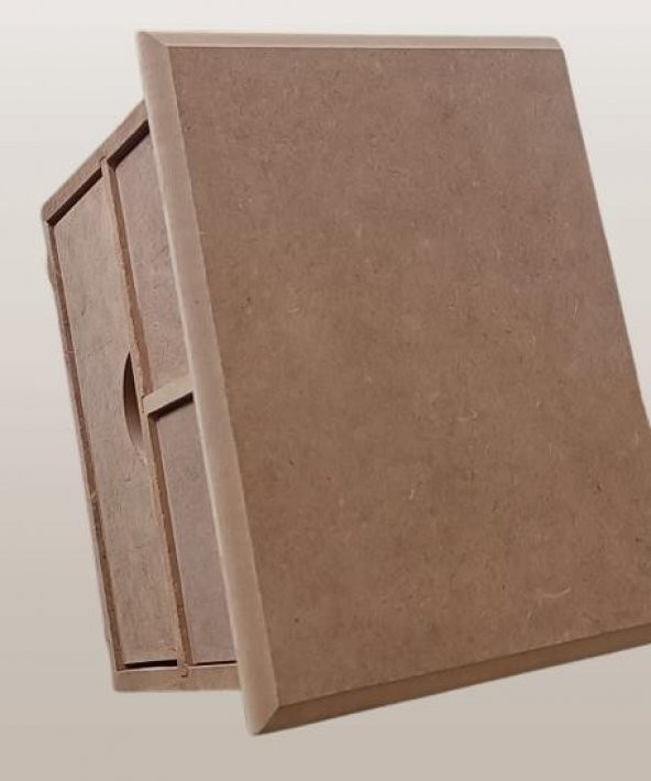 Hobi Adn 90241 Dekoratif Makyaj Kutusu 3 Çekmece Ahşap MDF HAM El Yapım