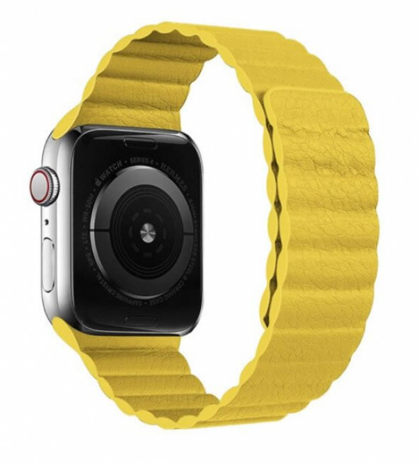 Ally Apple Watch 7-8 45mm 6-5-4 44mm Deri Loop Kayış Kordon 3-2-1 42mm - 7