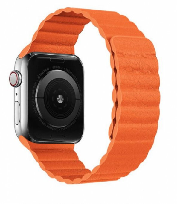 Ally Apple Watch 7-8 45mm 6-5-4 44mm Deri Loop Kayış Kordon 3-2-1 42mm - 8