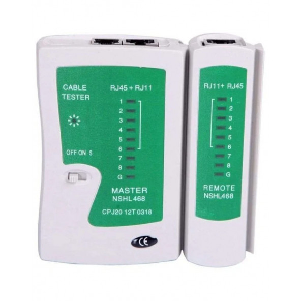 Network Tester Rj11 Rj45 LEDLİ Tester Cihazı Cat5 Cat6 Kontrol Cihazı