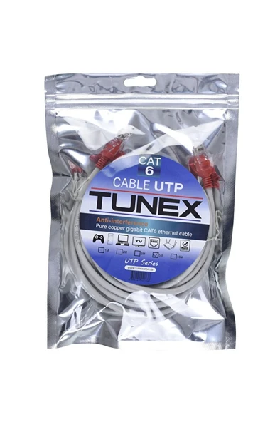 5 Mt Jaklı Cat6 Ethernet Kablosu Tnx-c-5 ürün görseli 1