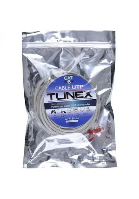 TUNEX 10 Mt Jaklı Cat6 Ethernet Kablosu TNX-C-10