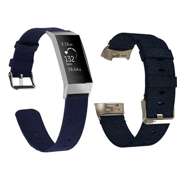 Fitbit Charge 3 Canvas Nylon Kayış Kordon (s Beden) - 7