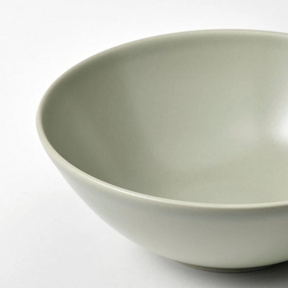 4 Adet Kase Seti, MeridyenDukkan Mat Açık Yeşil ,16 cm Stoneware Fonksiyonel Tasarım - 3