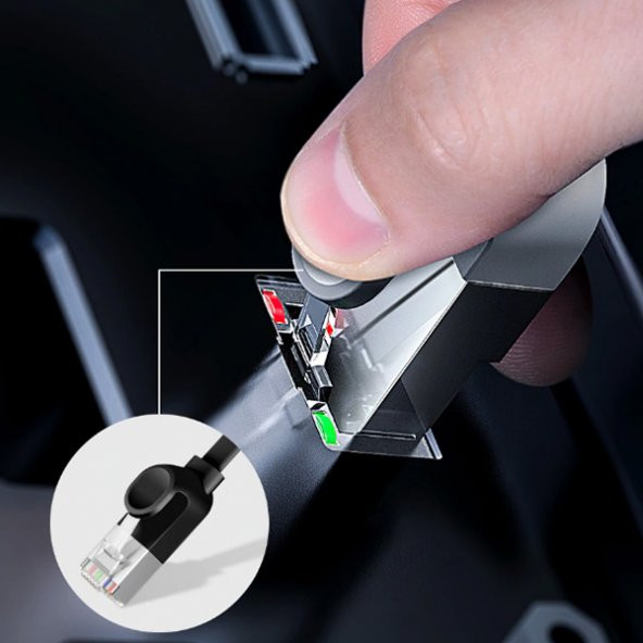 Baseus high Speed Six types of RJ45 Gigabit Ethernet kablosu (round cable)10metre - Resim 7