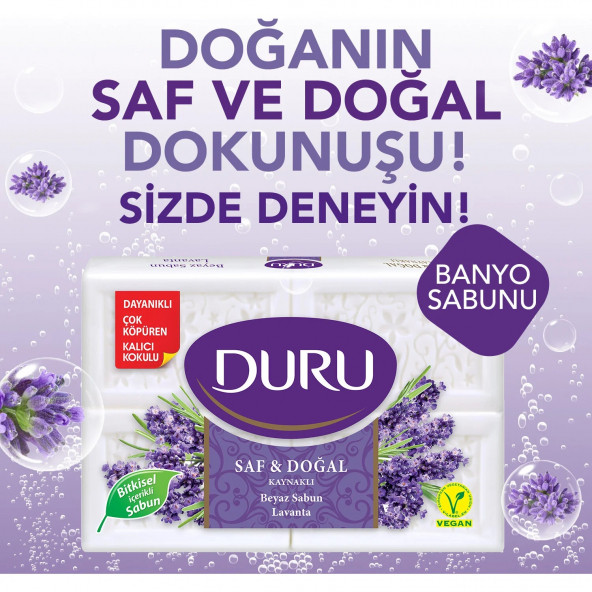 Duru Saf Doğal Lavanta Sabun 600 gr x 2'li Set - 6