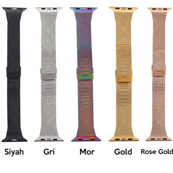 Ally Apple Watch Ultra 49mm 7-8 45mm 6-5-4 44mm Kayış Kordon Kopçalı Milano Loop Kordon 3-2-1 42mm - 2
