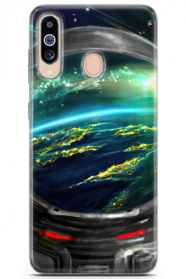 Samsung Galaxy M40 Kılıf Seri Polka 23 Astronot GözüyleTelefon Kabı